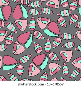 Abstract background with abstract objects, fish. Seamless vector pattern can be used for web page backgrounds, wallpapers ,pattern.