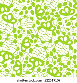 Abstract background with abstract objects, flowers. 