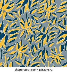 Abstract background with abstract objects, flowers. Seamless vector pattern can be used for web page backgrounds, wallpapers ,pattern.