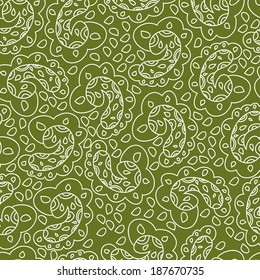 Abstract background with abstract objects, flowers. Seamless vector pattern can be used for web page backgrounds, wallpapers ,pattern.