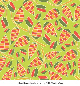 Abstract background with abstract objects, flowers. Seamless vector pattern can be used for web page backgrounds, wallpapers ,pattern.