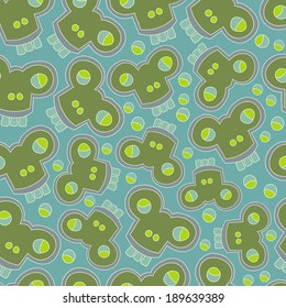 Abstract background with abstract objects, flowers. Seamless vector pattern can be used for web page backgrounds, wallpapers ,pattern.