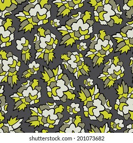 Abstract background with abstract objects, flowers. Seamless vector pattern can be used for web page backgrounds, wallpapers ,pattern.