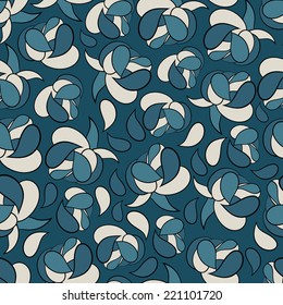 Abstract background with abstract objects, flowers. Seamless vector pattern can be used for web page backgrounds, wallpapers ,pattern.