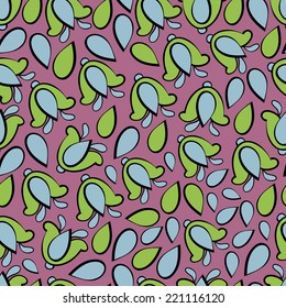 Abstract background with abstract objects, flowers. Seamless vector pattern can be used for web page backgrounds, wallpapers ,pattern.