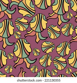 Abstract background with abstract objects, flowers. Seamless vector pattern can be used for web page backgrounds, wallpapers ,pattern.