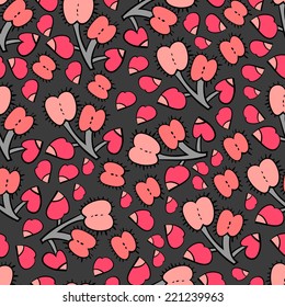 Abstract background with abstract objects, flowers. Seamless vector pattern can be used for web page backgrounds, wallpapers ,pattern.