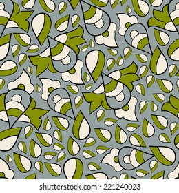 Abstract background with abstract objects, flowers. Seamless vector pattern can be used for web page backgrounds, wallpapers ,pattern.
