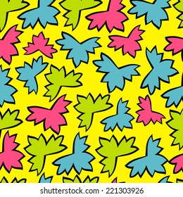 Abstract background with abstract objects, flowers. Seamless vector pattern can be used for web page backgrounds, wallpapers ,pattern.