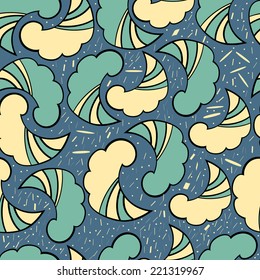 Abstract background with abstract objects, flowers. Seamless vector pattern can be used for web page backgrounds, wallpapers ,pattern.