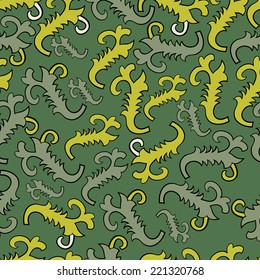 Abstract background with abstract objects, flowers. Seamless vector pattern can be used for web page backgrounds, wallpapers ,pattern.