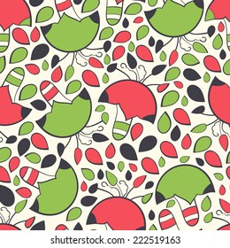 Abstract background with abstract objects, flowers. Seamless vector pattern can be used for web page backgrounds, wallpapers ,pattern.