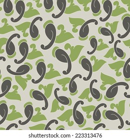 Abstract background with abstract objects, flowers. Seamless vector pattern can be used for web page backgrounds, wallpapers ,pattern.