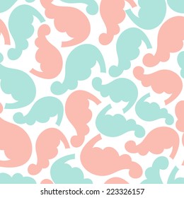 Abstract background with abstract objects, flowers. Seamless vector pattern can be used for web page backgrounds, wallpapers ,pattern.