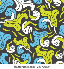 Abstract background with abstract objects, flowers. Seamless vector pattern can be used for web page backgrounds, wallpapers ,pattern.