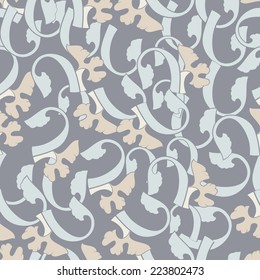 Abstract background with abstract objects, flowers. Seamless vector pattern can be used for web page backgrounds, wallpapers ,pattern.