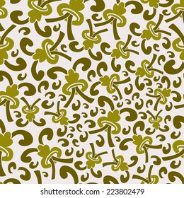 Abstract background with abstract objects, flowers. Seamless vector pattern can be used for web page backgrounds, wallpapers ,pattern.