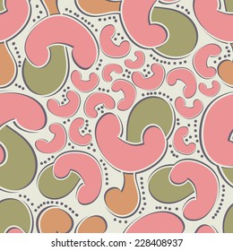 Abstract background with abstract objects, flowers. Seamless vector pattern can be used for web page backgrounds, wallpapers ,pattern.