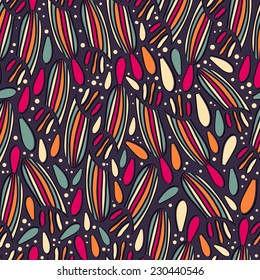 Abstract background with abstract objects, flowers. Seamless vector pattern can be used for web page backgrounds, wallpapers ,pattern. 