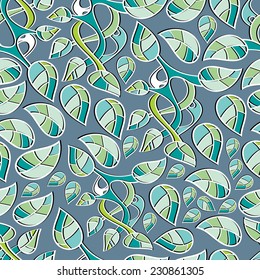 Abstract background with abstract objects, flowers. Seamless vector pattern can be used for web page backgrounds, wallpapers ,pattern. 
