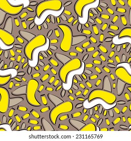 Abstract background with abstract objects, flowers. Seamless vector pattern can be used for web page backgrounds, wallpapers ,pattern. 