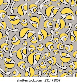 Abstract background with abstract objects, flowers. Seamless vector pattern can be used for web page backgrounds, wallpapers ,pattern. 