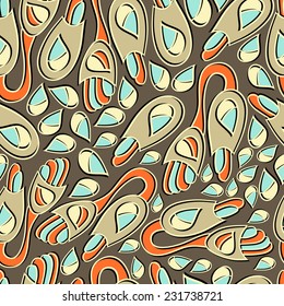 Abstract background with abstract objects, flowers. Seamless vector pattern can be used for web page backgrounds, wallpapers ,pattern. 