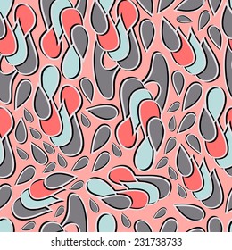 Abstract background with abstract objects, flowers. Seamless vector pattern can be used for web page backgrounds, wallpapers ,pattern. 