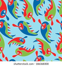 Abstract background with abstract objects, flowers.Seamless vector pattern can be used for web page backgrounds, wallpapers ,pattern.