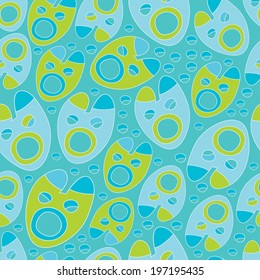 Abstract background with abstract objects. Seamless vector pattern can be used for web page backgrounds, wallpapers ,pattern.