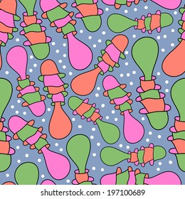 Abstract background with abstract objects, water plant. Seamless vector pattern can be used for web page backgrounds, wallpapers ,pattern.