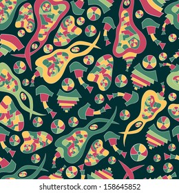 Abstract background with abstract objects.Seamless pattern can be used for web page backgrounds,  wallpapers ,pattern.