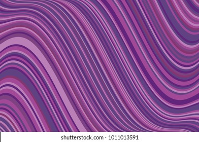 Abstract background with oblique wavy lines. Vector illustration. Different shades of purple, violet color