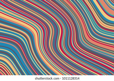 Abstract background with oblique wavy lines. Vector illustration. Colorful rainbow color