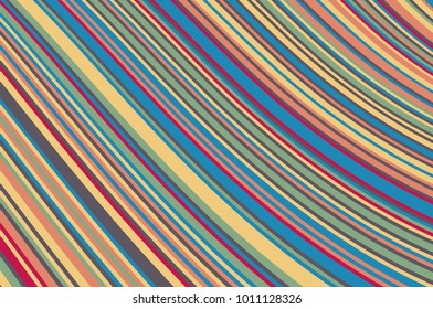 Abstract background with oblique wavy lines. Vector illustration. Colorful rainbow color