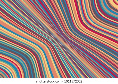 Abstract background with oblique wavy lines. Vector illustration. Colorful rainbow color