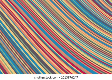 Abstract background with oblique wavy lines. Vector illustration. Colorful rainbow color