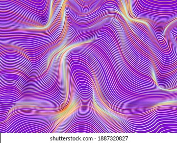 Abstract Background with Oblique Wavy Lines.