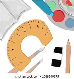 Abstract background of office equipment.