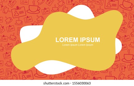 abstract background with office icon and elements. Flat design for the web, print, banner, advertising.