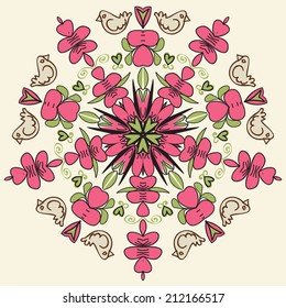 abstract background is an old retro Doodle