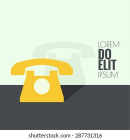 Abstract background with an old rotary telephone. 