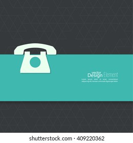Abstract background with an old rotary telephone. 
