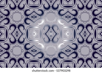abstract background old Victorian pattern element texture on blue color