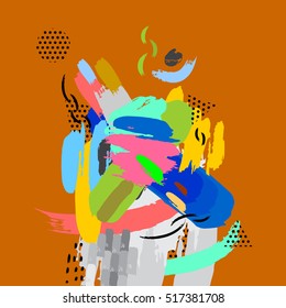 Abstract background on brown