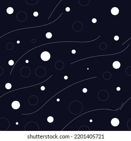 Abstract background on dark blue from white shapes