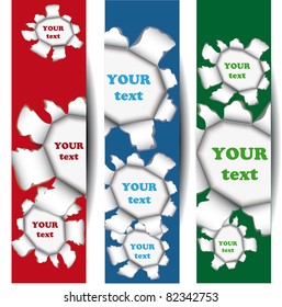 Abstract background on a lacerated paper