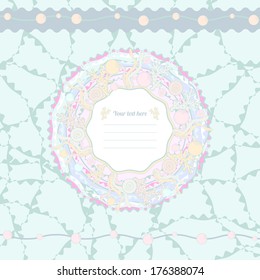 Abstract background on the marine theme. Vector illustration.