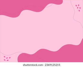 Abstract background on Pink color suitable for banner, flyer, social media post. Modern organic shapes with copy space text