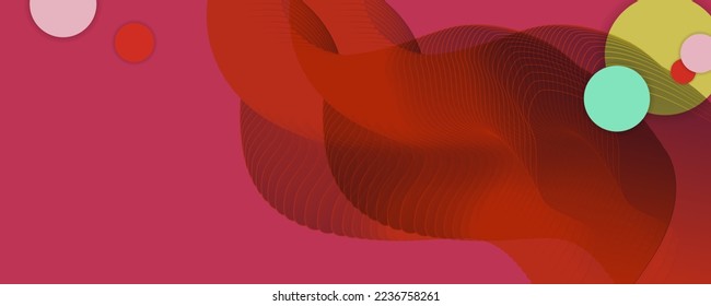 Abstract background on real pink Viva Magenta color futuristic elements banner geometric pink gradient